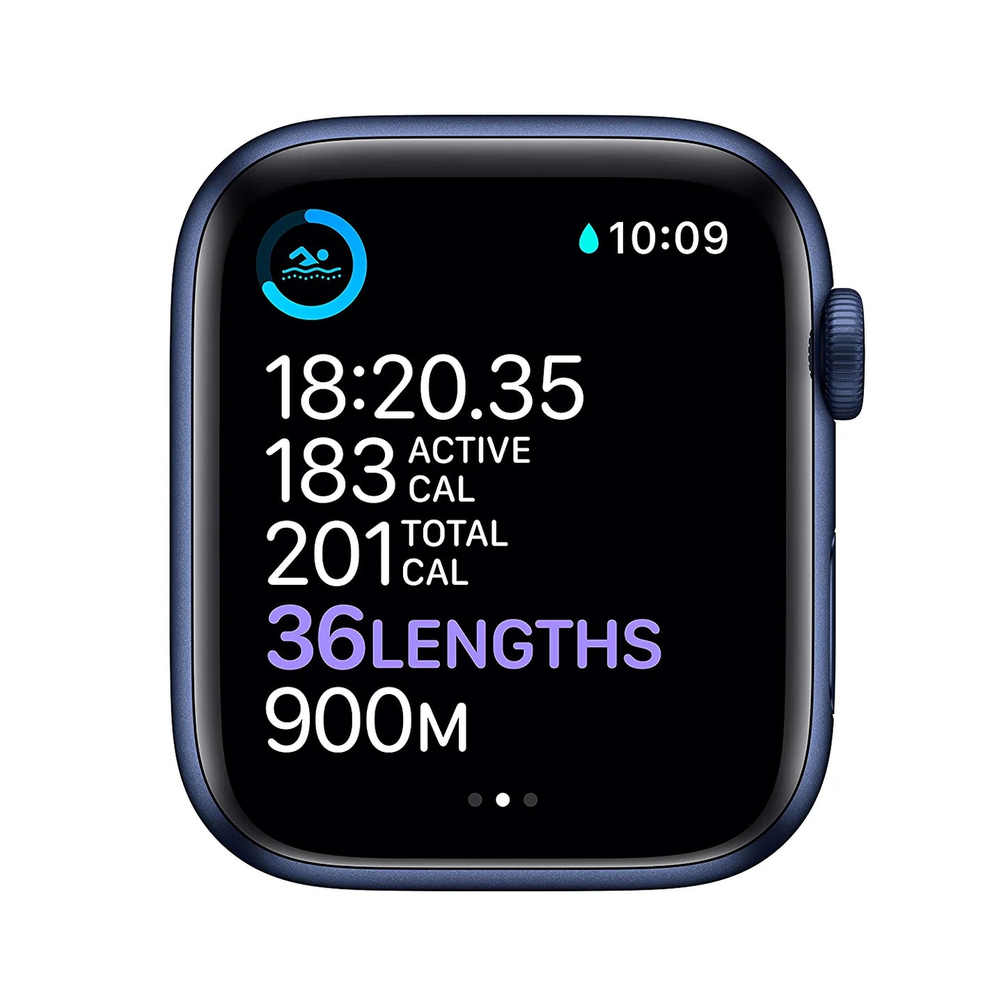 (Pre-Owned) Apple Watch Series 6 44mm GPS+Cellular Aluminium Case with Black Sport Band (Black, Blue, Silver)