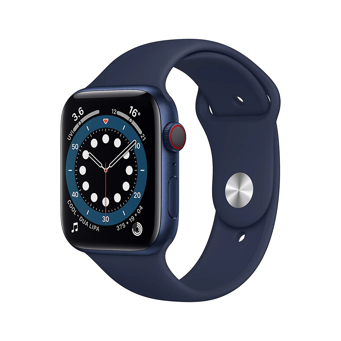 (Pre-Owned) Apple Watch Series 6 44mm GPS+Cellular Aluminium Case with Sport Band (Blue, Black, Silver)