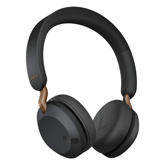 (Pre-Owned, Very Good) Jabra Elite 45h, On Ear Wireless Headphones with Mic, Up to 50 Hours of Battery Life, Superior Sound with 40mm Speakers, Compact & Lightweight - Copper Black, Designed in Denmark (60 Days Warranty)