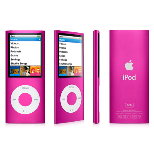 (Pre-Owned, Excellent) Apple iPod Nano 8GB 4th Generation (Pink) + Apple EarPods + Classic iPod Earphones (120 Days Warranty)
