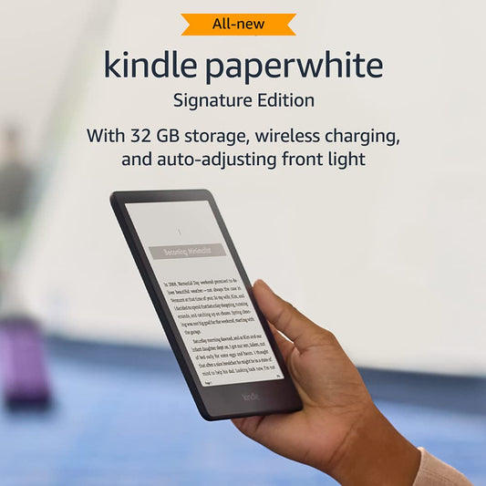 (Open Box Condition) Amazon Kindle Paperwhite Signature Edition With Auto-Adjusting Front Light, Wireless Charging (Up to 10 Weeks Battery) (32GB) (Black) (120 Days Warranty)