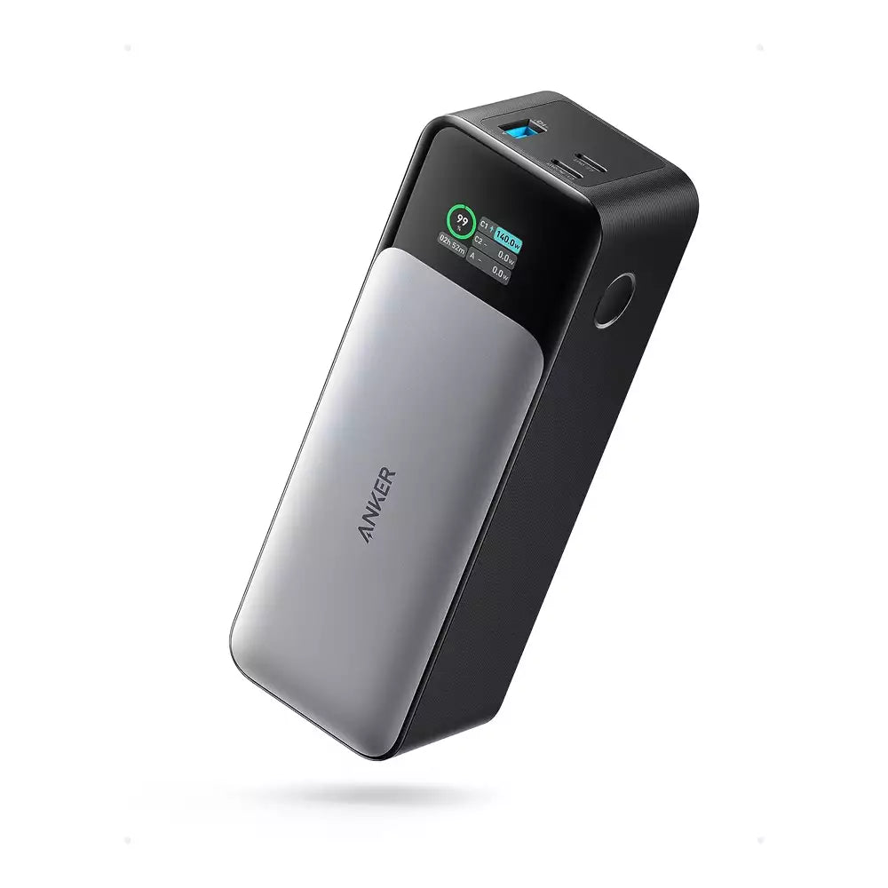 (Open Box Condition) Anker 737 PowerCore 24K Power Bank, 24,000mAh 3-Port Portable Charger with 140W Output, Smart Color LCD Display (Gray) (90 Days Warranty)