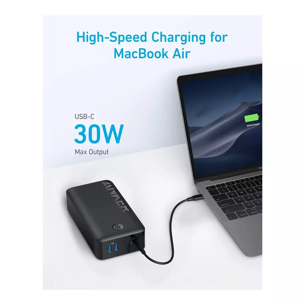 (Pre-Owned, Very Good) Anker Power Core 40K, Power Bank, 30 Watt PD, 40,000mAh Battery Pack with USB-C High-Speed Charging, for MacBook, iPhone 16,15,14,13,12,11 Series (Black) (60 Days Warranty)