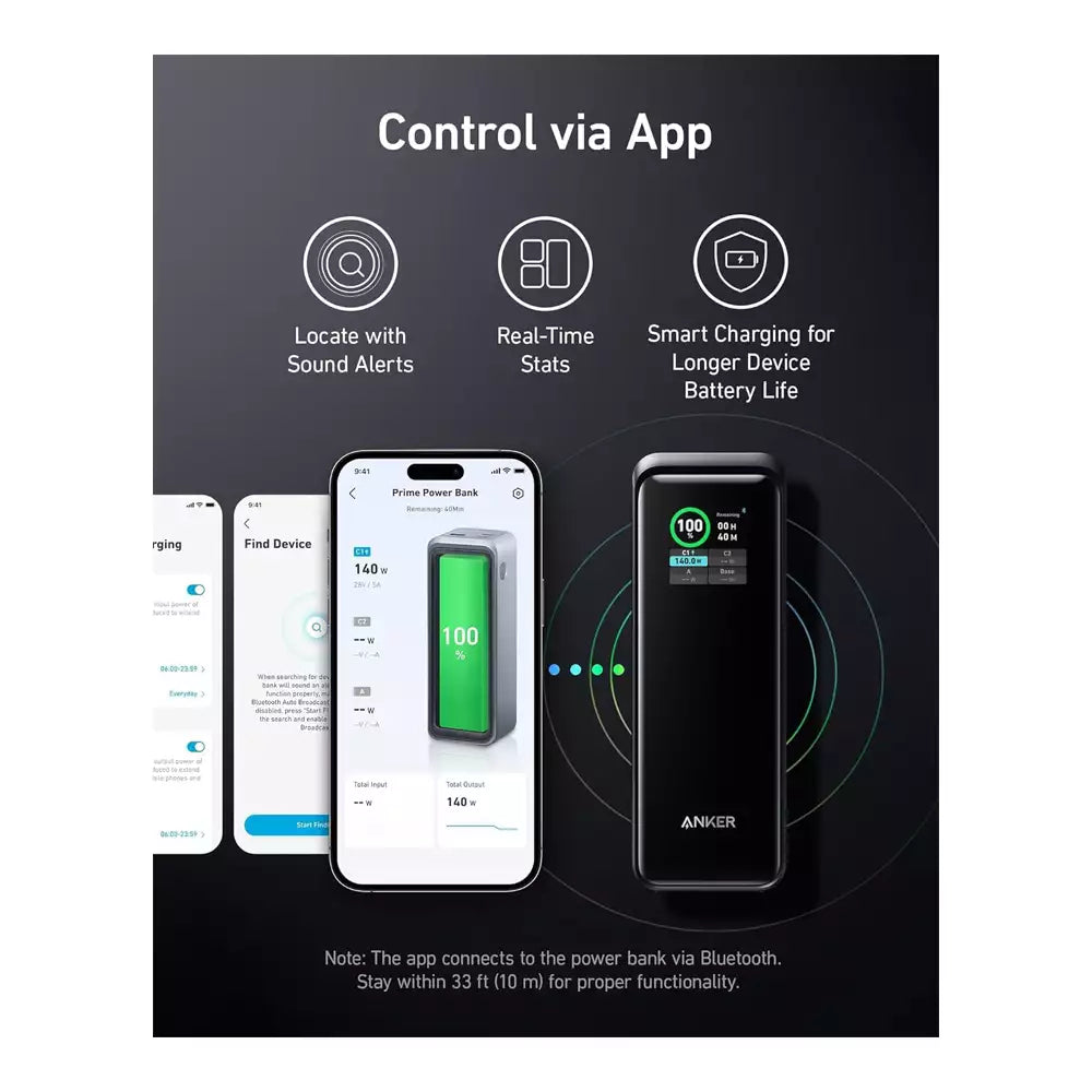 (Pre-Owned, Very Good) Anker Prime 250W Power Bank (27,650 mAh) 3-Port, Compatible With Smartphones, Laptops and Other Devices, App Support (60 Days Warranty)