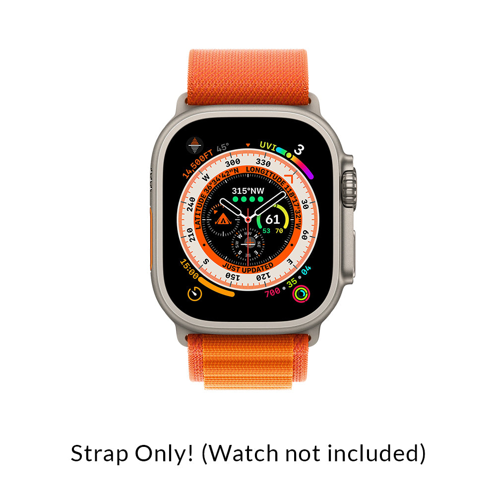 (Open Box) Apple Watch Alpine Loop 49MM Strap For Apple Watch (MQE13ZM/A) (Orange) (90 Days Warranty)