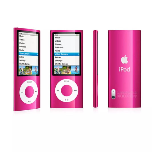 (Pre-Owned, Excellent) Apple iPod Nano 5th Generation With Video Camera (8GB) (Pink) (Bose In Ear Earphones) (6 Months Warranty) (With New Battery)