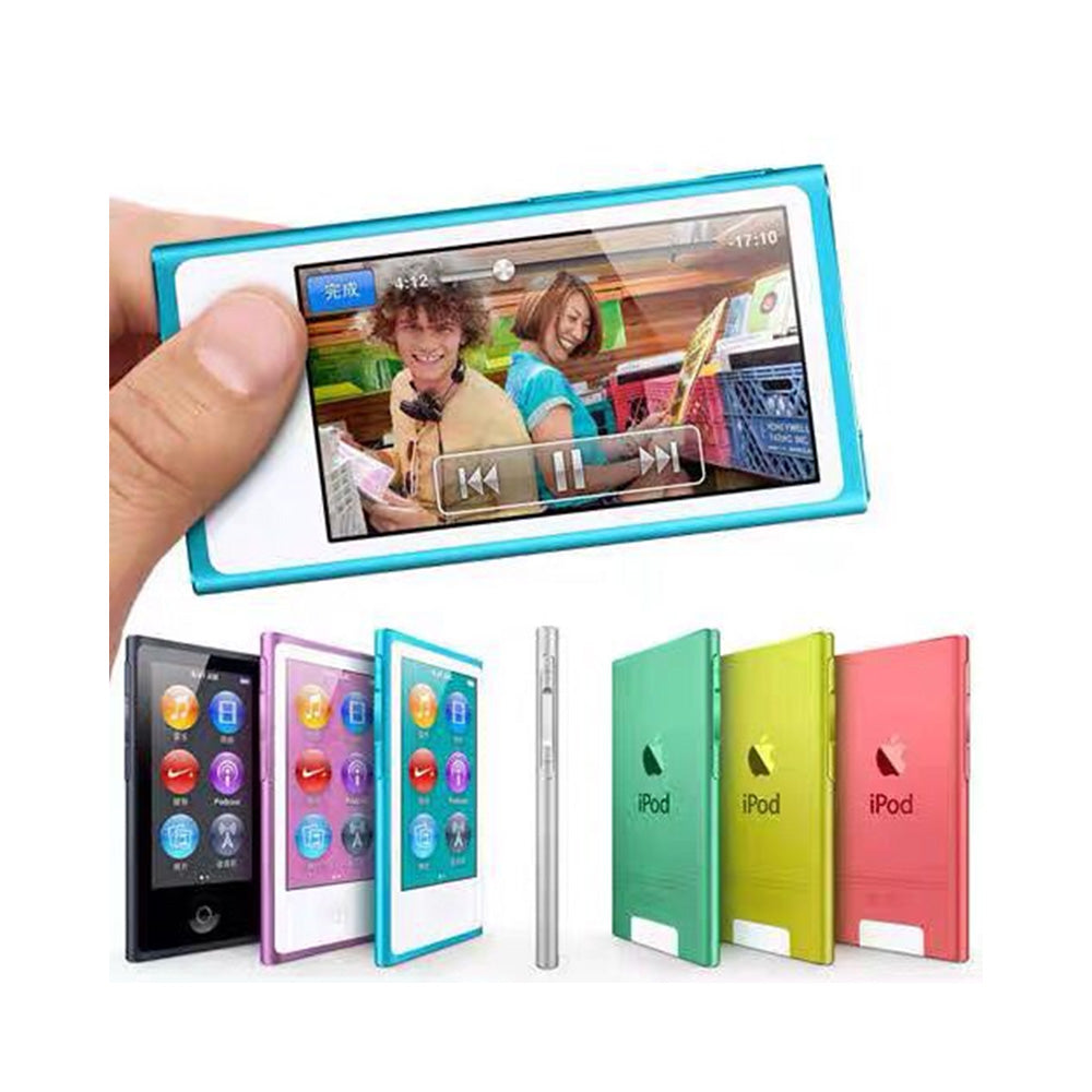 (Pre-Owned, Good) Apple iPod Nano 7th Generation With FM Radio and Bluetooth (16GB) + Apple EarPods (Blue) (120 Days Warranty) (With New Battery)