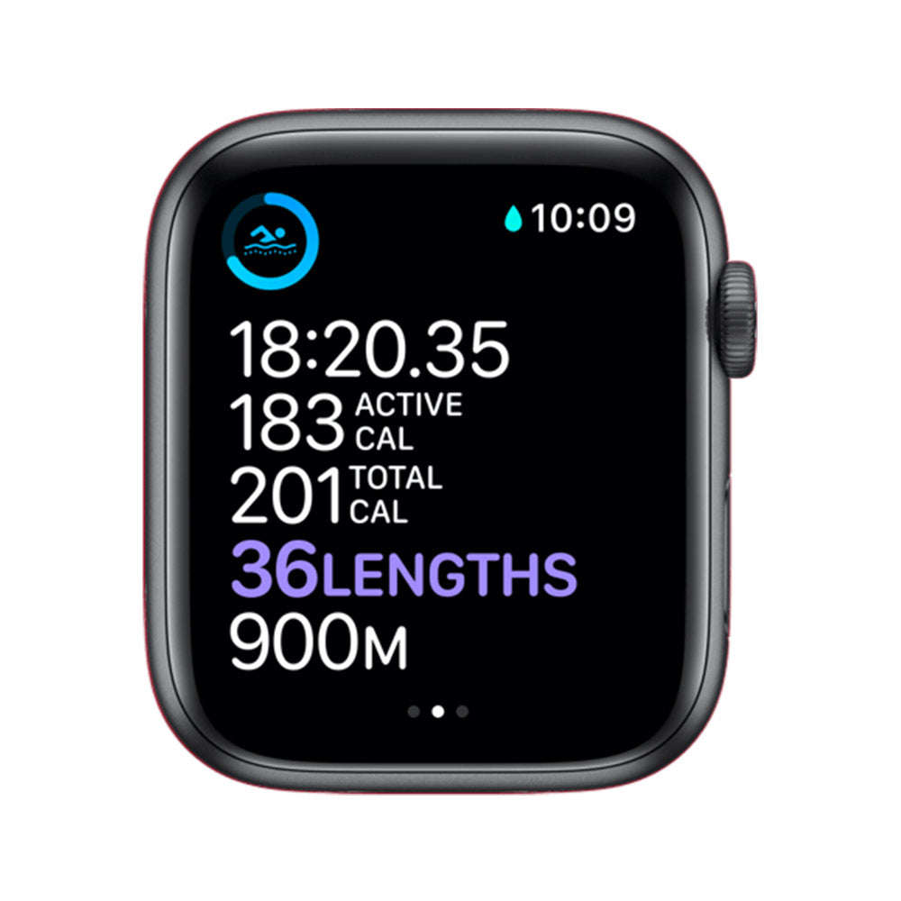(Pre-Owned) Apple Watch Series 6 40mm GPS Space Gray Aluminium Case with Black Sport Band (Black, Blue)