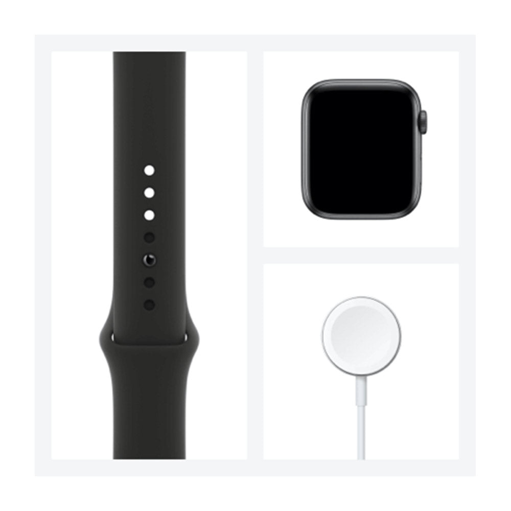 (Open Box) Apple Watch Series 6 40mm (GPS + Cellular) Stainless Steel Case with Black Sport Band (Graphite) (90 Days Warranty)