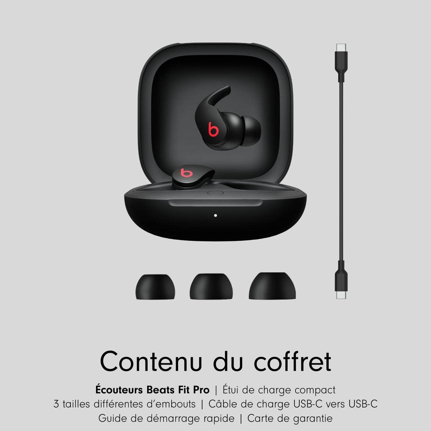 (Open Box) Beats Fit Pro True Wireless Noise Cancelling Earbuds, Active Noise Cancelling, Sweat Resistant Earphones, Compatible with Apple & Android, Class 1 Bluetooth®, Built-in Microphone (Black) (3 Months Warranty)