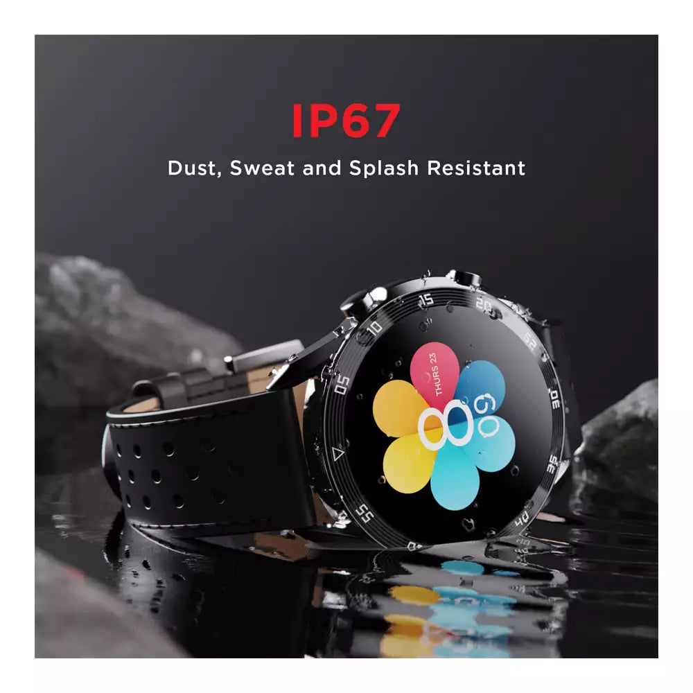 (Pre-Owned, Very Good) BOAT Primia Smart Watch with Bluetooth Calling, AMOLED Display, AI Voice Assistant, HR, SpO2, Stress & Sleep Monitoring, Activity Tracker & Multiple Sports Modes (Black) (60 Days Warranty)