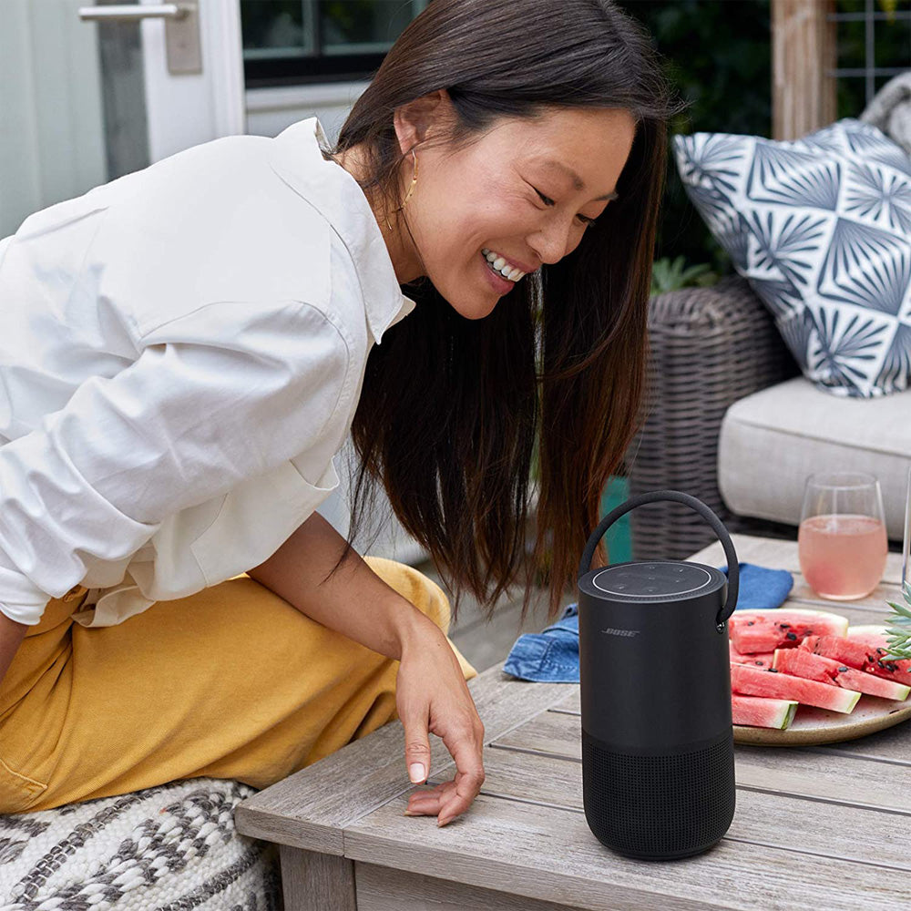 (Open Box) Bose Portable Smart Speaker With Wi-Fi, Bluetooth, AirPlay, Wi-Fi, Voice Assistant (Black) (90 Days Warranty
