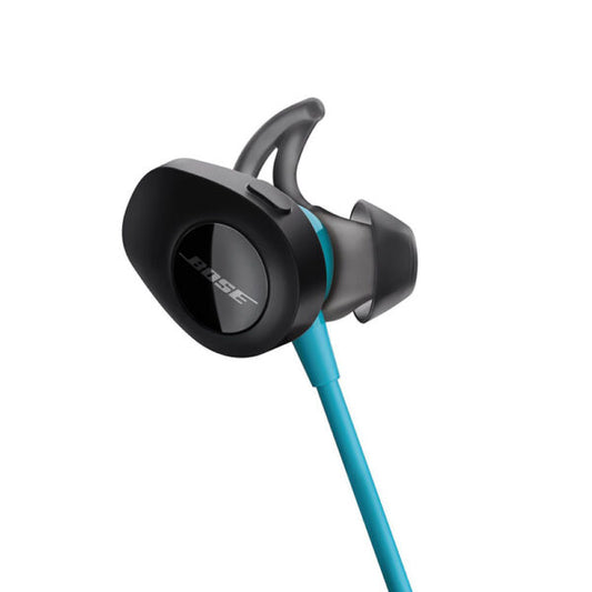 (Pre-Owned, Good) Bose SoundSport Wireless Earbuds, (Sweatproof Bluetooth Headphones for Running and Sports) (Blue, Black) (45 Days Warranty)