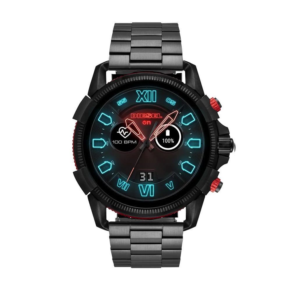 (Pre-Owned, Very Good) Diesel Guard 2.5 Smartwatch With Google Wear OS Over Sized Dial Men's Watch (Stainless Steel Bracelet) (Gray) (90 Days Warranty)