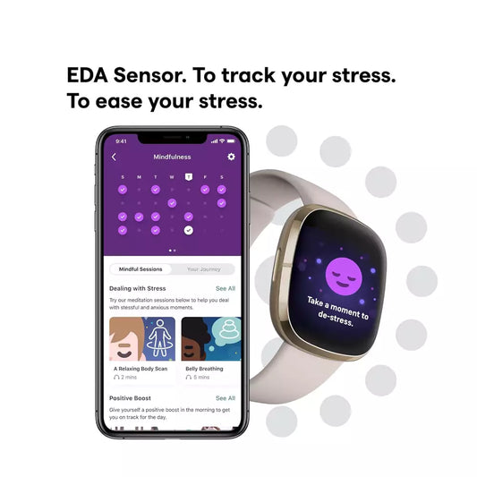 (Open Box) Fitbit Sense (1st Generation) Advanced Smartwatch For Health Tracking (Gold) (60 Days Warranty)