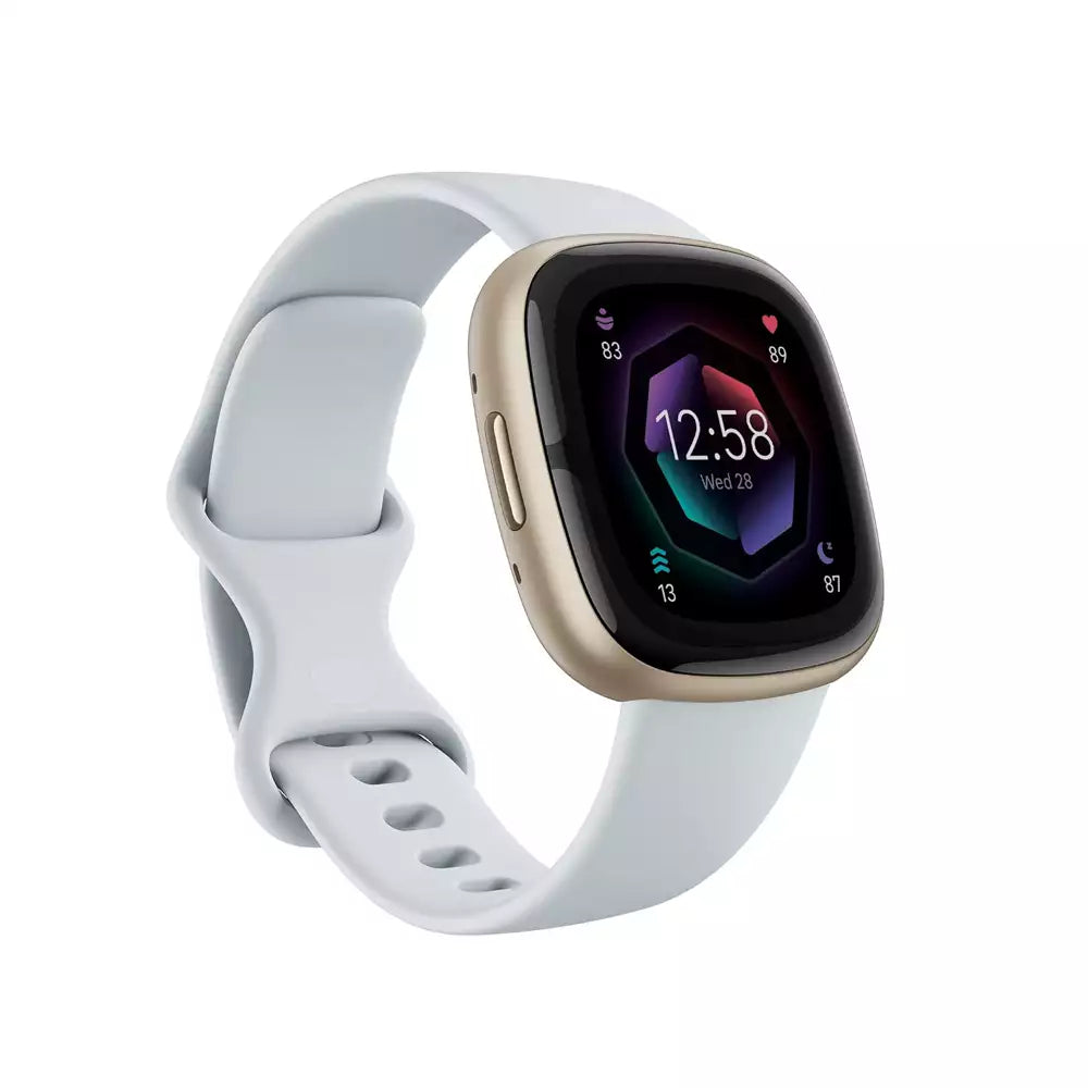 (Open Box) Fitbit Sense 2 Smartwatch Watch For Health and Fitness (With GPS) (Lunar White/Platinum Aluminium, Blue Mist/Soft Gold Aluminium) (90 Days Warranty)