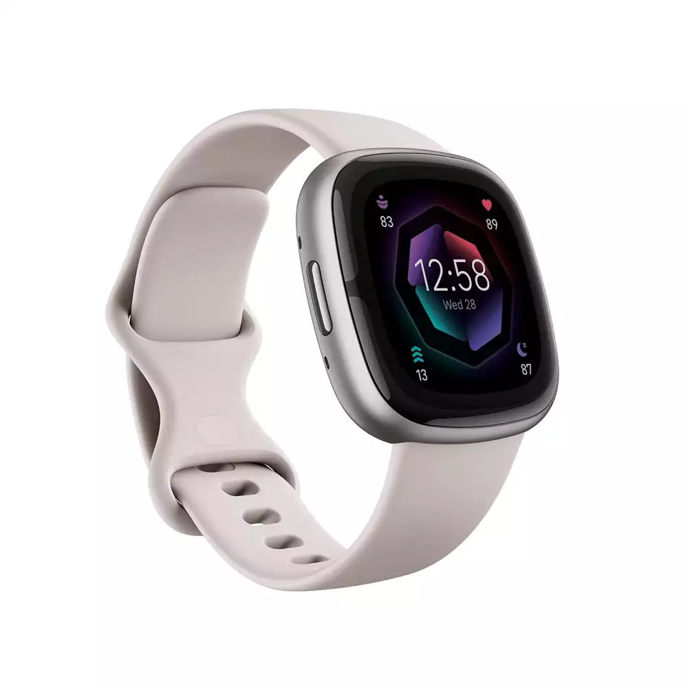 (Open Box) Fitbit Sense 2 Smartwatch Watch For Health and Fitness (With GPS) (Lunar White/Platinum Aluminium, Blue Mist/Soft Gold Aluminium) (90 Days Warranty)