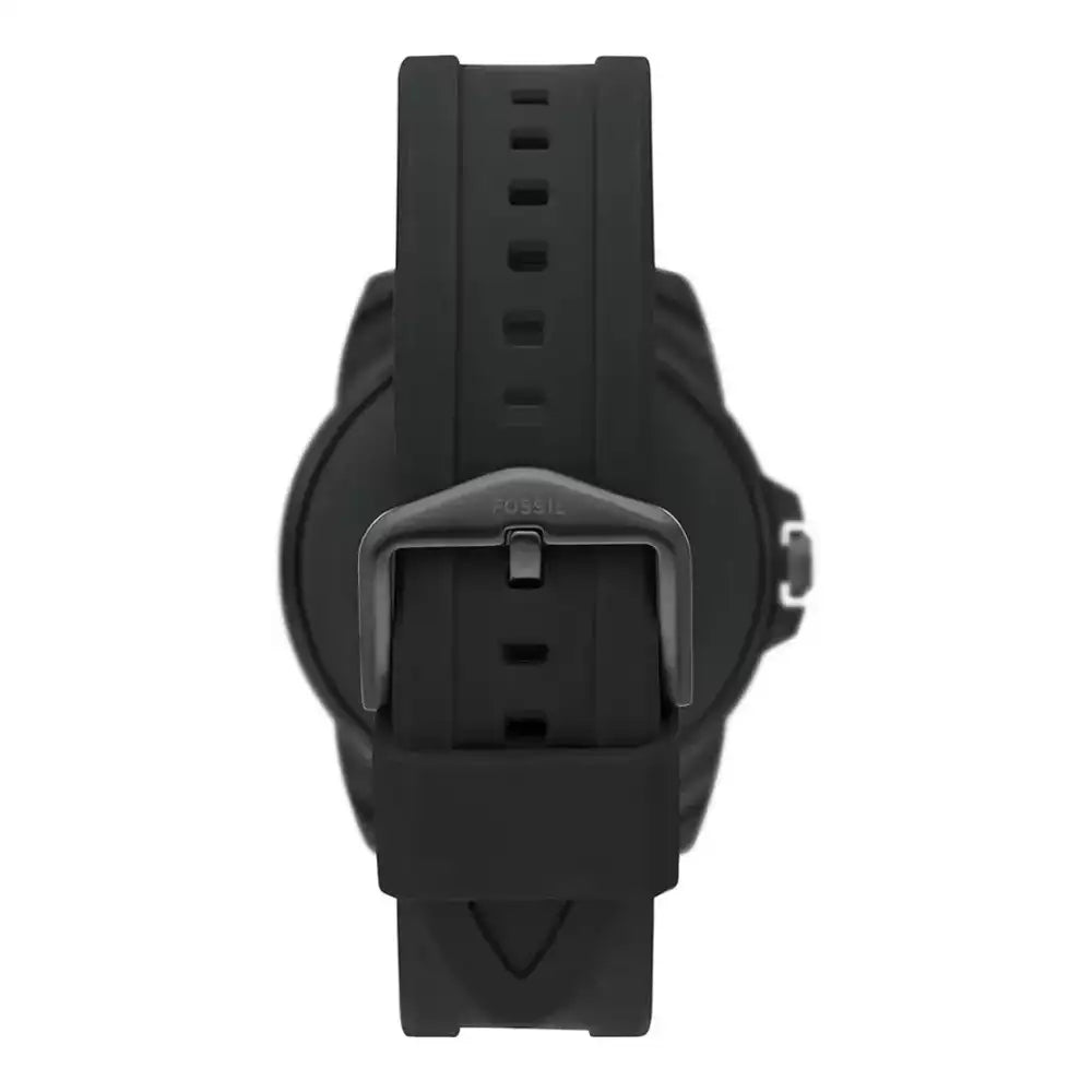 (Pre-Owned, Very Good) Fossil Gen 5E Stainless Steel HR Touchscreen For Men, Smartwatch, Music Storage and Smartphone Notifications (Leather Strap) (Black) (45 Days Warranty)