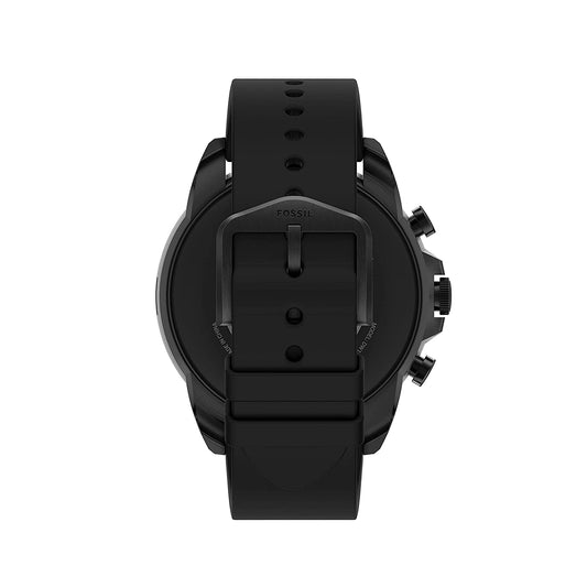 (Pre-Owned, Very Good) Fossil Gen 6 Smartwatch With Google Wear OS (Black) (90 Days Warranty) (With New Silicone Strap)