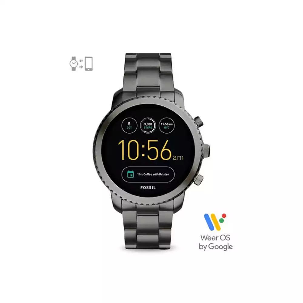 (Pre-Owned, Very Good) Fossil Q Explorist Generation 3 With Stainless Steel Bracelet (Gray) (60 Days Warranty)