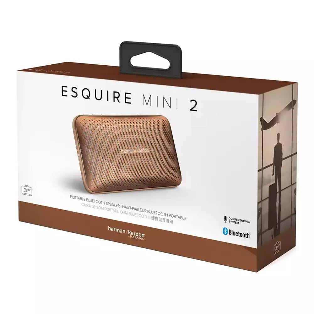 (Open Box Condition) Harman/Kardon Esquire Mini 2 Portable Bluetooth Speaker, Premium Design (Gold) (60 Days Warranty)