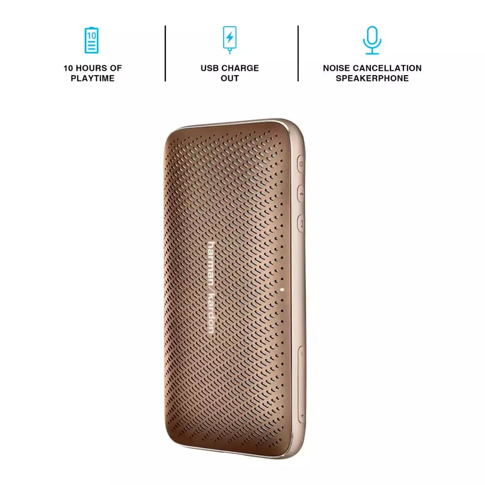 (Open Box Condition) Harman/Kardon Esquire Mini 2 Portable Bluetooth Speaker, Premium Design (Gold) (60 Days Warranty)