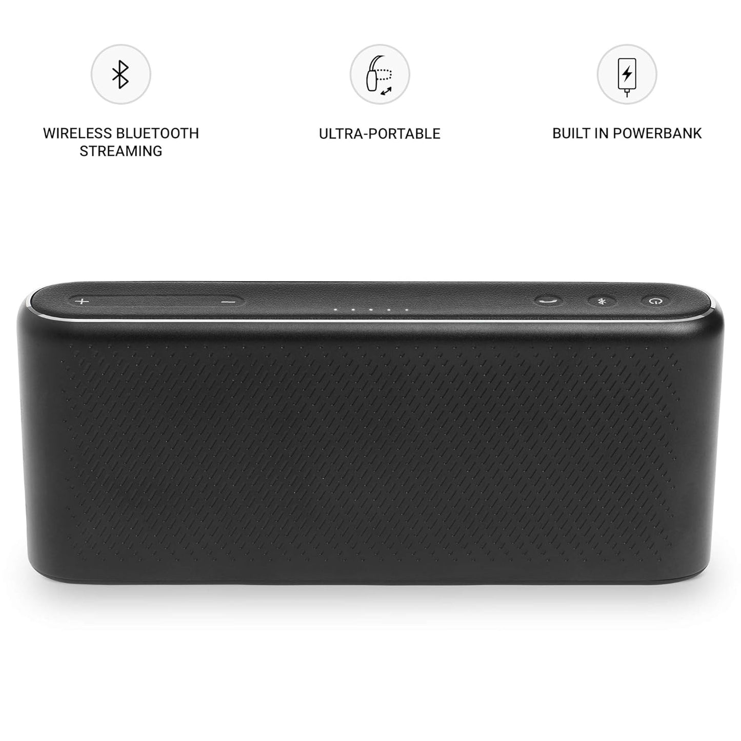 (Open Box) Harman Kardon Traveller Portable Wireless Bluetooth Speaker With Clear Powerful Sound and Premium Build (Black) (90 Days Warranty)