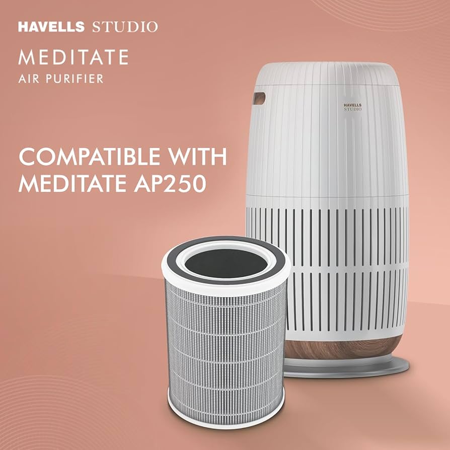 (Open Box) Havells Meditate AP 250 Air Purifier (Silver) (6 Months Warranty)