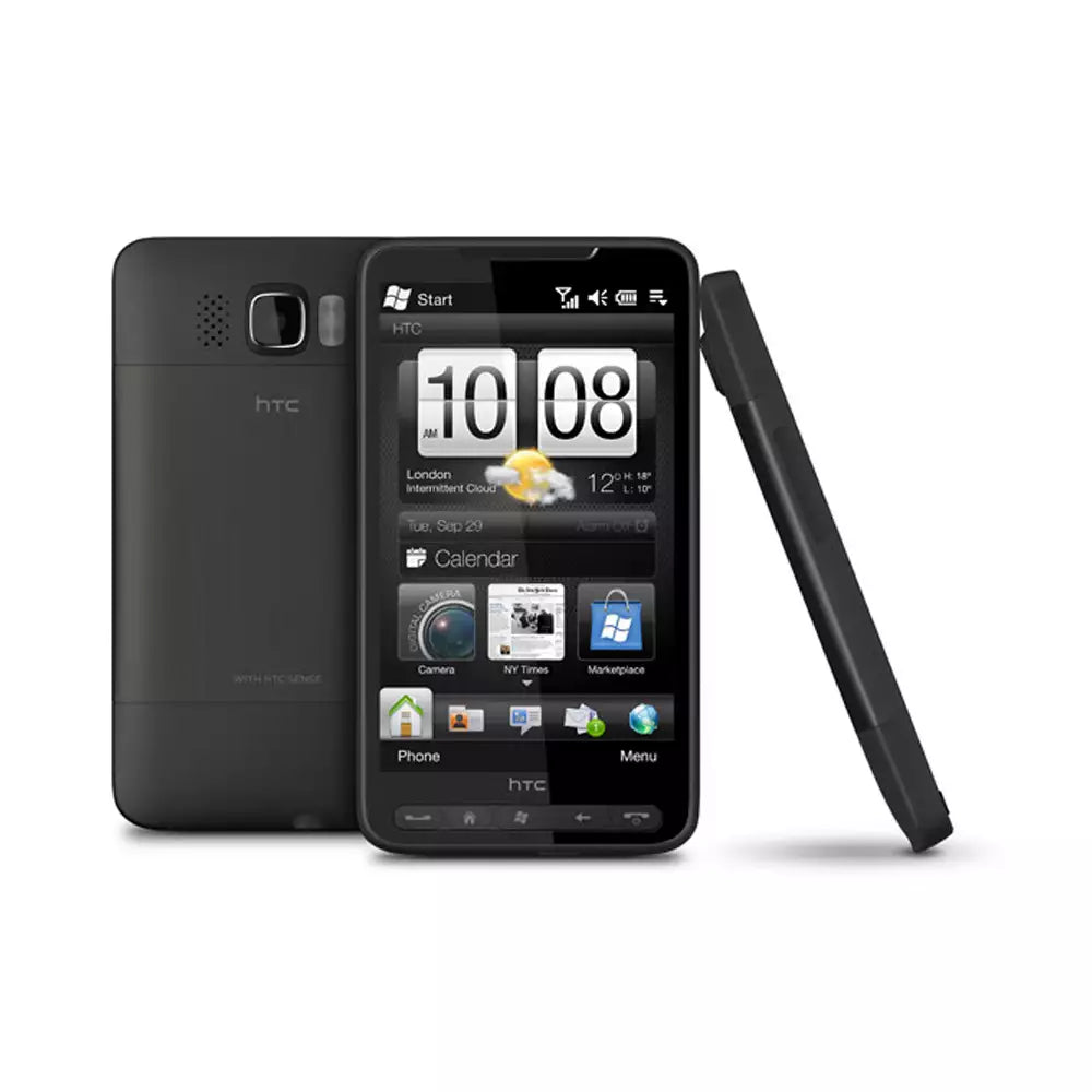 (Pre-Owned, Very Good) HTC HD2 Smartphone With Android OS, 5MP Camera, 4.3" Display, Snapdragon S1 (2009) (Black) (60 Days Warranty) (With Retail Box)