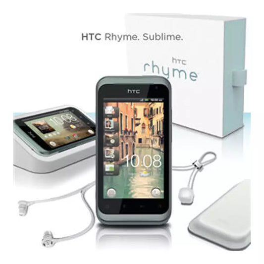 (Open Box) HTC Rhyme Premium Flagship Compact Android Smartphone (Blue) (120 Days Warranty) (Comes With Original Box and Accessories)