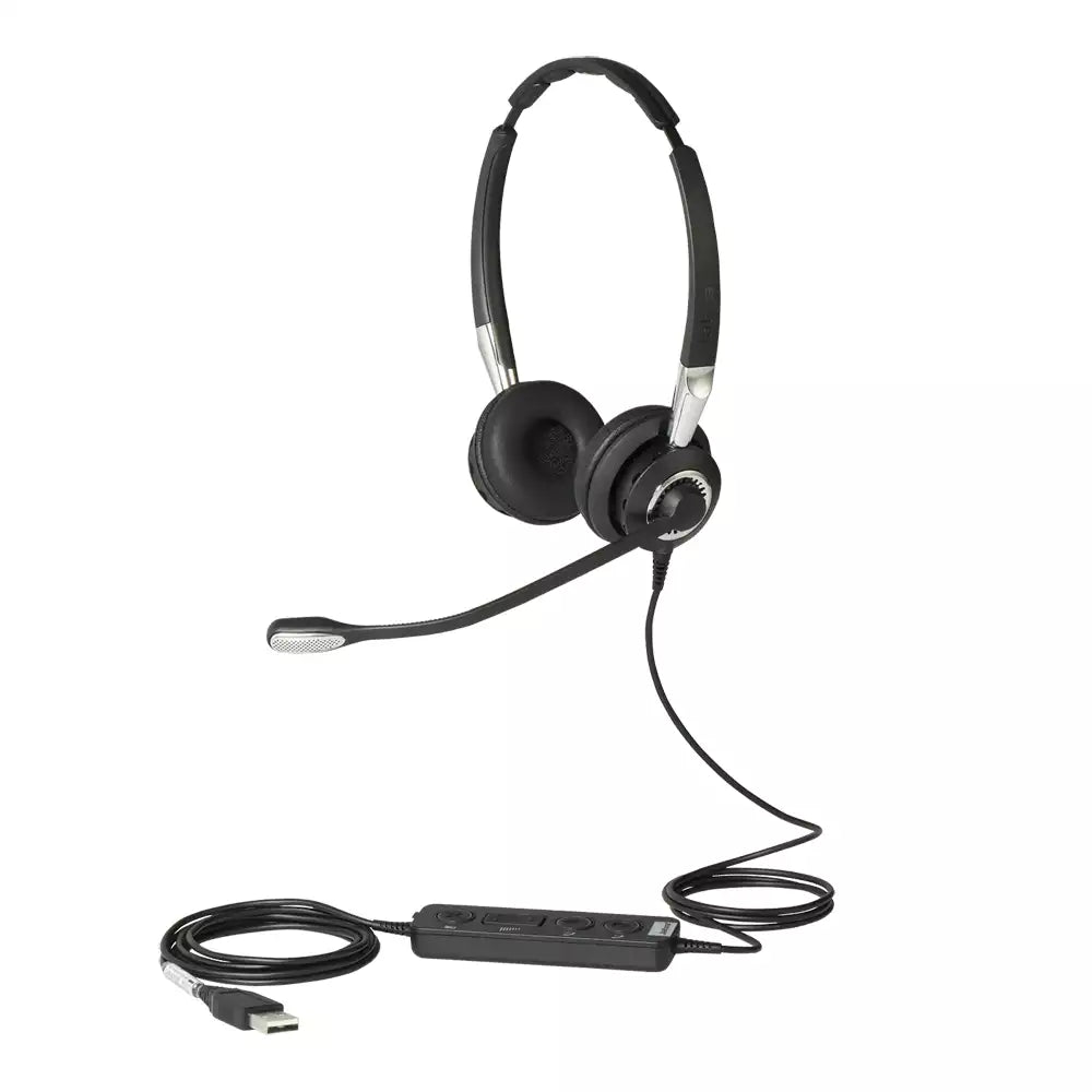 (Pre-Owned, Good) Jabra Biz 2400 II Duo Professional Headset With USB, Quick Controls, MIC Noise Cancellation (60 Days Warranty)