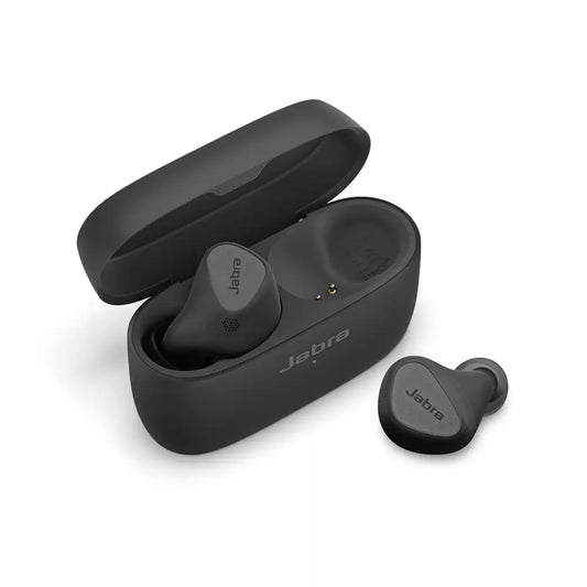 (Pre-Owned, Very Good) Jabra Elite 5 True Wireless in Ear Bluetooth Earbuds, ANC, 6 Microphones for Clear Calls, Dual Pairing (Biege) (60 Days Warranty)