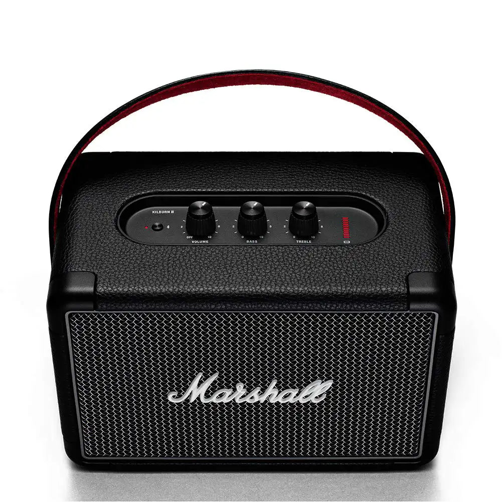 (Pre-Owned, Excellent) Marshall Kilburn II Portable Bluetooth Speaker (Black, Black Gold) (90 Days Warranty)
