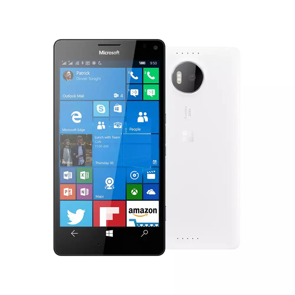 (Pre-Owned, Very Good) Microsoft Lumia 950 XL Windows 10 Mobile Smartphone With Iris Scanner (Dual SIM Support) (White) (60 Days Warranty)
