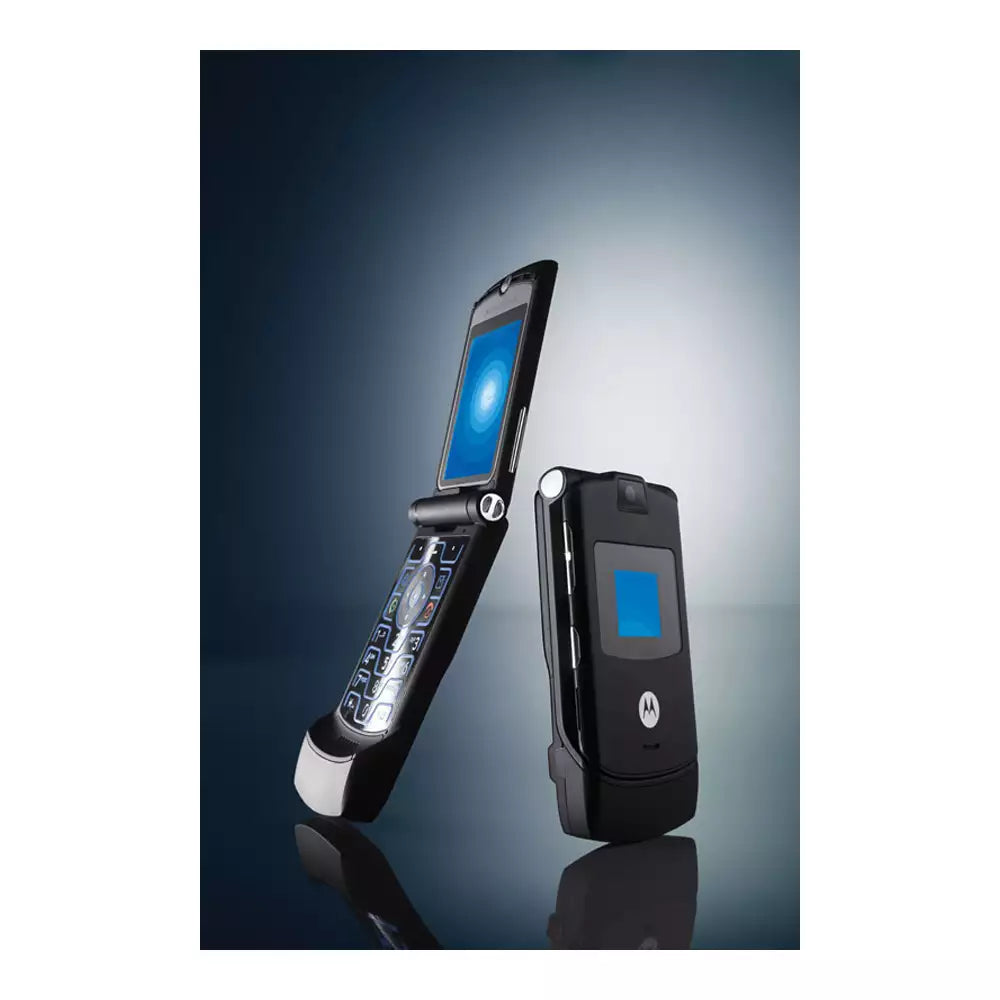 (Pre-Owned, Very Good) Motorola RAZR V3i Flip Phone With Anodised Aluminium Build (Gray) (75 Days Warranty)