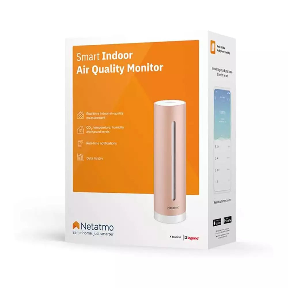 (Pre-Owned, Very Good) Netatmo Healthy Home Coach, Smart Indoor Climate Monitor (AQI, Carbon Dioxide, Temperaturw, etc) (Silver) (60 Days Warranty)