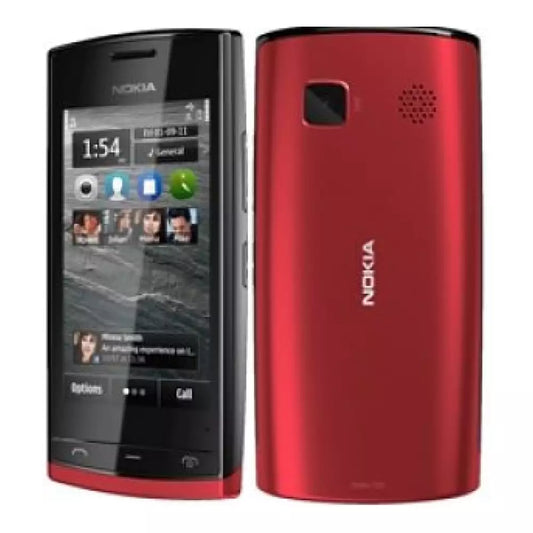(Pre-Owned, Good) Nokia 500 Symbian Belle OS Smartphone With 1GHz Processor (Angry Birds Installed) (Red and Black) (60 Days Warranty)