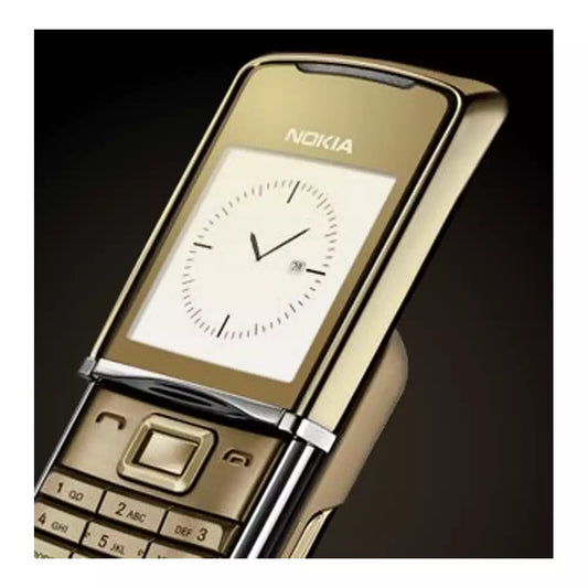 (Open Box Condition) Nokia 8800 Sirocco Gold Premium Stainless Steel Slider Phone (With New Housing and Battery) (Gold) (120 Days Warranty)