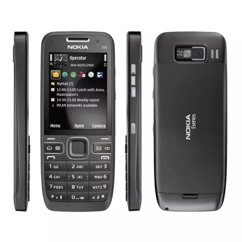(Pre-Owned, Excellent) Nokia E52 E-Series Smartphone 3.2 MP Camera (Black) (60 Days Warranty)