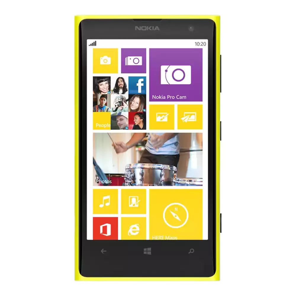 (Pre-Owned, Very Good) Nokia Lumia 1020 Windows Smartphone With PureView 41 MP Camera (32GB) (Yellow, White, Black) (90 Days Warranty)