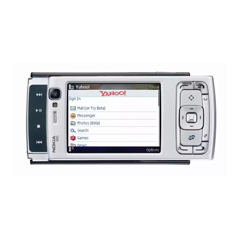 (Pre-Owned, Excellent) Nokia N95 With 5MP Autofocus Carl Zeiss Camera (Silver/Burgundy) (With New Housing) (90 Days Warranty)