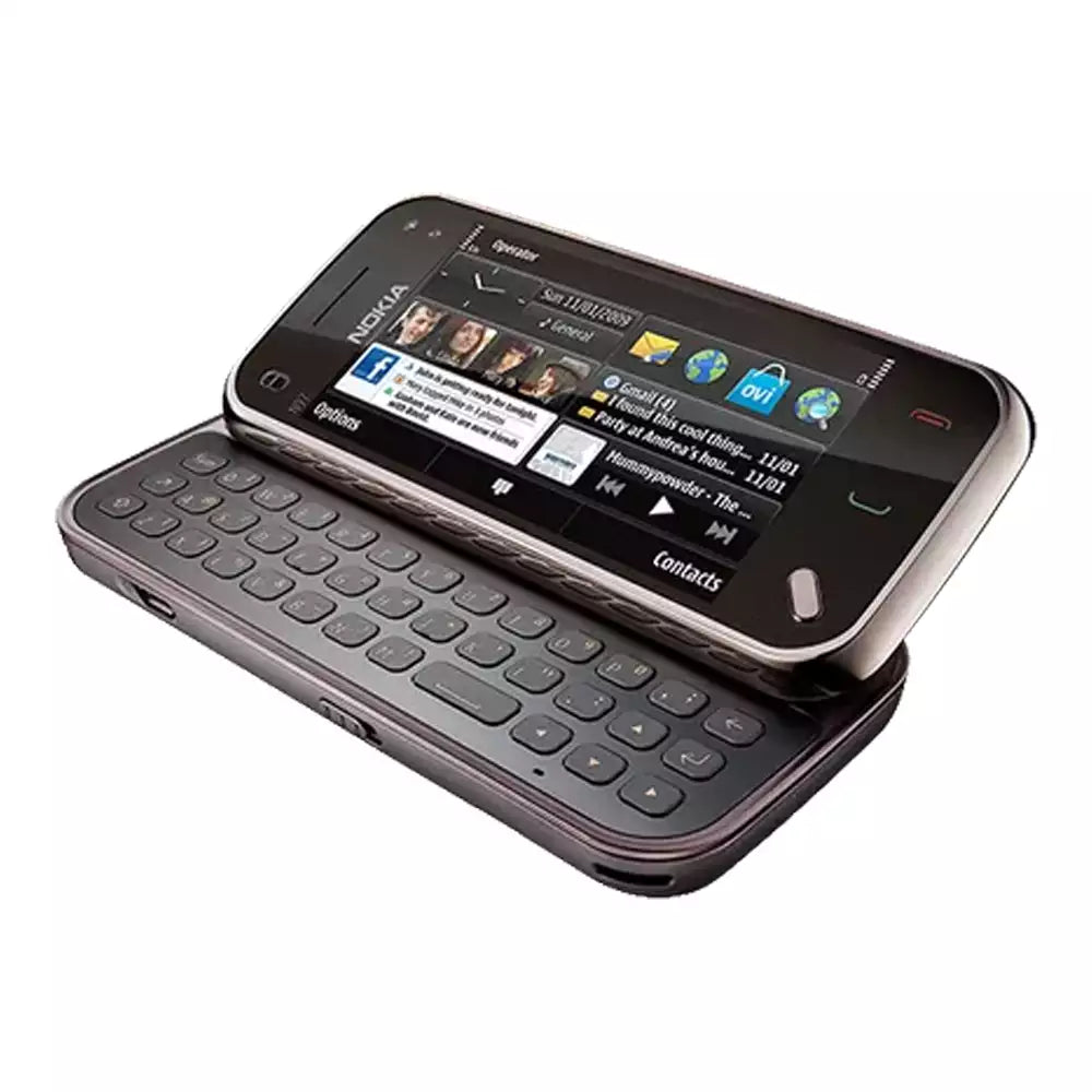 (Pre-Owned, Very Good) Nokia N97 Mini 8GB With Slide-Out QWERTY Keyboard, 5MP Carl Zeiss Camera (Garnet Brown)