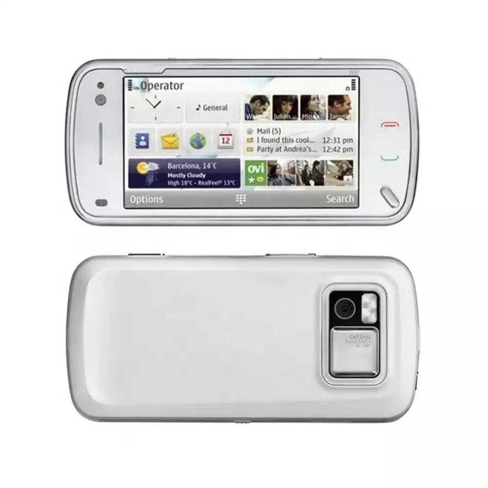 (Pre-Owned, Very Good) Nokia N97 Symbian Touch Smartphone With Slide-Out QWERTY Keyboard and 5MP Carl Zeiss Camera (32GB) (White) (90 Days Warranty)