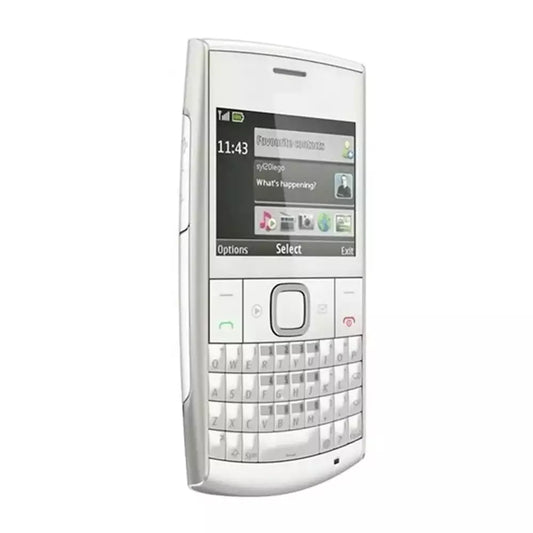 (Pre-Owned, Excellent) Nokia X2-01 With Physical QWERTY Keyboard (White) (90 Days Warranty) (With New Housing)