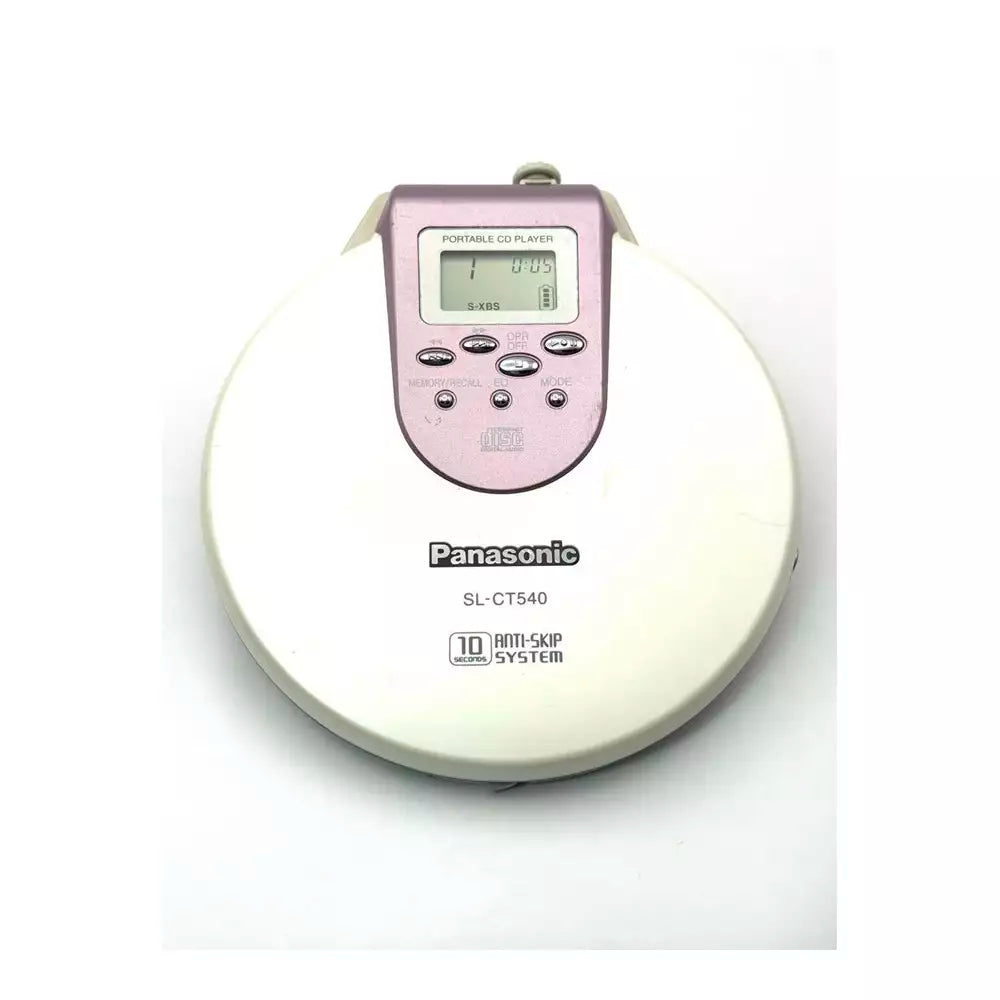 (Pre-Owned, Works On Power Only, Good) Panasonic SL-CT540 Portable CD Player Anti-Shock Protection, MP3 Playback (Biege and Pink) (60 Days Warranty)