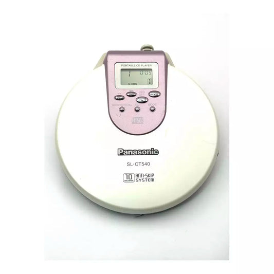 (Pre-Owned, Works On Power Only, Good) Panasonic SL-CT540 Portable CD Player Anti-Shock Protection, MP3 Playback (Biege and Pink) (60 Days Warranty)