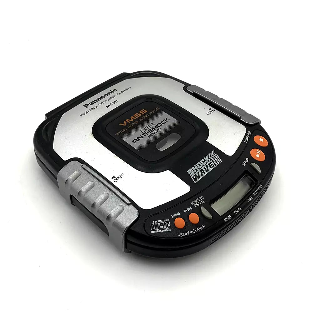 (Pre-Owned, Very Good) Panasonic Shock Wave SL-SW415 Portable CD Player With Rugged Shock Resistant Design (Silver and Black) (45 Days Warranty) + 1 Music CD