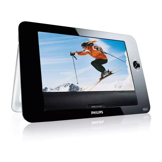 (Pre-Owned, Very Good) Philips PET830/00 Portable DVD Player With 8.5" Large Display, USB and Stereo Speakers (White and Black) (60 Days Warranty)