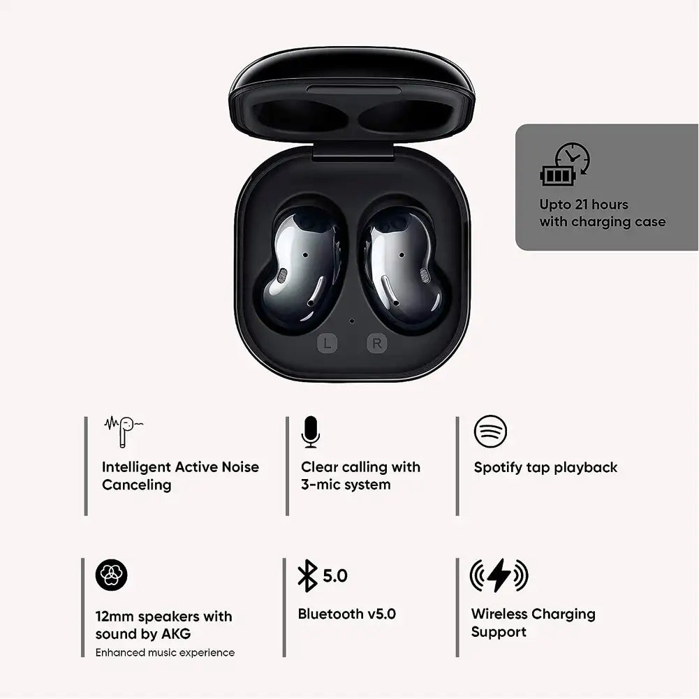 (Pre-Owned, Good) SAMSUNG Galaxy Buds Live Bluetooth Headset True Wireless Earbuds With ANC (Black) (60 Days Warranty)