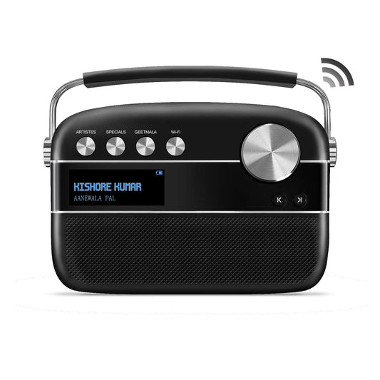 (Open Box) Saregama Carvaan 2.0 with 5000 Preloaded Hindi Songs, FM/BT/AUX/Wi-Fi (Green, Black) (3 Months Warranty)